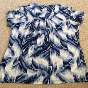 JM collection blue blouse